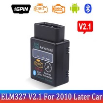 미니 Elm327 블루투스 OBD2 V1.5 Elm 327 V 2 자동차 진단-도구 스캐너 어댑터 진단 도구, 05 V2.1 For 2010 Later