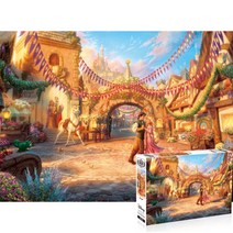 퍼즐피플 디즈니 킨케이드 명작 직소퍼즐 모음, 라푼젤 태양의광장 500P 킨케이드, 500p