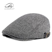 남자빵모자 헌팅캡 헤링본 체크 모직 카페 중년 외출 화가 군모 남성 할아버지모자 신사