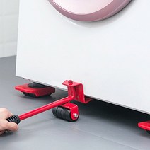 피케이몰 무거운 물건 옮기기 만능 지렛대 이동 바퀴 카트 이사용품, 레드, 1세트