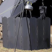 불날림방지용 불똥예방 블랙 대형 바람막이 화로대 솔캠 산, 60cm, 1개
