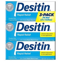 Desitin Rapid Relief Diaper Rash Cream 4.8 Ounce (Pack of 3), 1