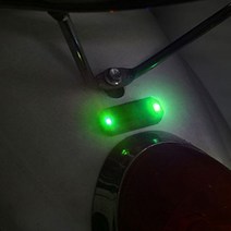 태양열 LED 경고등 MINI 자동차량 오토바이크 자전거, 그린LED