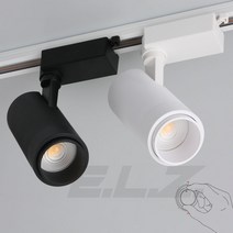 LED COB 원통스포트 레일조명 스팟조명 조광 디밍용 밝기조절 플리커프리, 화이트, LED 원통 COB 20W, 주백색(아이보리빛)