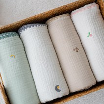 롤베이비 요루 거즈 3중 아기 유아 신생아 속싸개 블랭킷 여름 간절기 이불, 플레인핑크