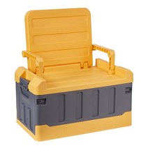 던킨 미니멀웍스폴딩 밀크 캠핑폴딩 캠퍼필드 박스 플라스틱 접이식 접는 상자 캠핑 상자, 황회색 좌석