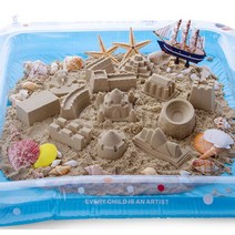 마일드데코 매트가있는 스타샌드 엄마표 촉촉이 모래놀이, 2kg, 모래갯수