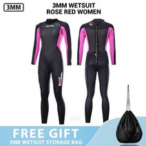 드라이슈트 웻슈트 다이빙슈트 잠수복 남성 3 네오프렌 서핑 스쿠버다이빙 슈트 스노클링 장비 수중 낚시, 12 1414 Rose Red Women_01 XS