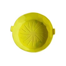 에어프라이어 실리콘 냄비 오븐 베이킹 트레이 피자 튀김 치킨 바구니 매트 라운드 스퀘어 교체용 에어 그, 24 yellow-16.5cm