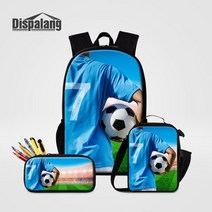보냉백 마끼다 쿨러 배달가방 아이스박스 소프트 Dispalang Footballs 학교 배낭 소년 쿨러 가방 점심 연, 27 3 PCS Set27
