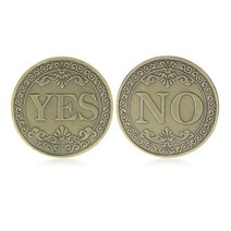 축구 심판 양면 선공 예스 노 YES NO 행운 결정 판단 기념 동전 코인