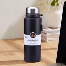 스텐304 1리터텀블러 1L텀블러 대형텀블러 군인 블랙