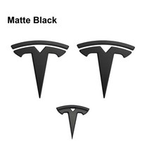 사이드월 라운지쉘터 레이어닝 카라반3pcs Car Front Rear Emblem Sticker Black for Tesla Model 3 Y Aut, 02 Model Y Black 3pcs