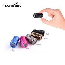 저스트앳 TANK007 E15 AI 야외 EDC 미니 소형 3W LED 100 루멘 손전등 키 체인 토치 방수 버튼 셀 배터리 경량 휴대용, [04] Titanium, 04 Titanium, 04 Titanium