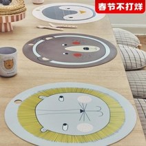 덴마크 OYOY 어린이 실리콘 식스팩 방수 미끄럼방지 열차단 캐릭터 푸드급 아기 테이블매트, 19 카멜 소라