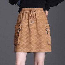 여자 인조 가죽 치마 바지 레더 하비 보세 스커트 팬츠 연예인 체크 벤드 하프 겨울 가을 빅사이즈 반바지