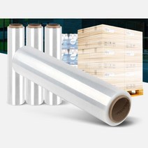 파레트 물품고정 공업용 비닐포장랩 스크래치방지 물류 투명랩 화물 보호테이프, G15공업용랩4P