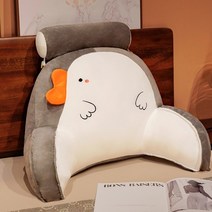 벽쿠션 찹쌀떡쿠션 홈카페 여대생 자취방 쿠션, 하오웨(뽀글이 흰 거위), 미디엄 쿠션 + 헤드레스트 [60x35x20cm, 분리