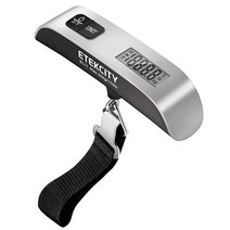 Etekcity Luggage Scale Digital Portable Handheld Suitcase Weight for Travel with Rubber Paint Temper, 1 Pack, Silver