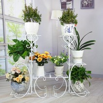 화분정리대 화분진열대 화분걸이 화분정리 유럽풍철재, 블랙