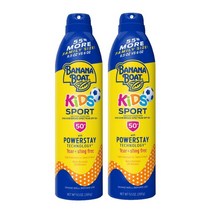 Banana Boat 스포츠 울트라미스트SPF50 내수성80분 어린이선스프레이 키즈선크림선물 269g 2개 1세트