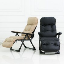 윌리 접이식 안락의자 포레스트 + 전용쿠션 세트, 블랙