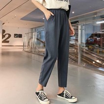 [뽐나] 여성 빅사이즈 편한 배기핏 밴드 바지