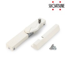 스가츠네 일본 스가츠네 LAMP LDD-S 립콘 조용히 닫히는 방문 도어댐퍼 완충기 (화이트/브라운), 브라운 우타입(R)