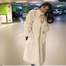 뽀글이 램스울 하프 코트 양털 후리스 롱자켓 여성