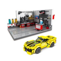 중국 레고 완벽 호환 신제품 주차 개인 차고 모델 수리 도구 포함 많은 공간 장면 홈 빌딩 장식 시뮬레이션 자동차 키트 선물, [09] No Box