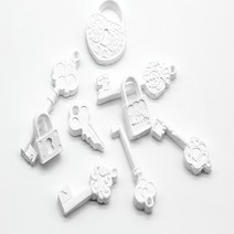 24종 열쇠 키링 만들기 실리콘 몰드 레진 아트 공예 재료 크리스탈 uv 에폭시 틀, 열쇠 몰드