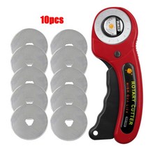 45mm 가죽 공예 그라인더 목공 전동 연마기 DIY 바느질 커팅기 커터 재단 원형, 10 Cutter + 10 날