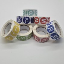 의류사이즈스티커 의류용네임스티커 500P, XL