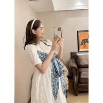 르누벨임부복임산부의류원피스점프수트여성 무지원피스편한옷빅사이즈 롱원피스 캐쥬얼