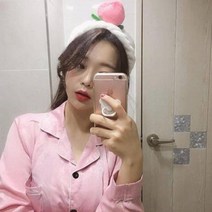 복숭아 헤어밴드 머리띠 복숭아머리띠 세안머리띠 헤어밴드 헤어캡 샤워캡 미용밴드 미용용품MZ+2133, 진핑크