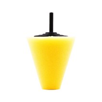 차량광택기 전기 드릴에 사용되는 자동 휠 연마 스폰지 3 인치 버니 싱 볼 폴리싱 콘 자동차 허브 버핑 패드, 03 YELLOW