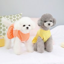 강아지 공주 드레스 봄 여름 패션 만화 조끼 작은 개 디자이너 스커트 애완 동물 달콤한 셔츠 고양이 옷 푸들 포메라니안, 02 yellow, 03 M