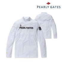 파리게이츠 골프 pearlygatesgolf남성 로고 텍스쳐 목폴라 티셔츠 P51291TS902_WH, 004, WH