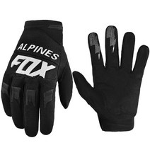 100% ALPINES FOX 남자 여름 오토바이 장갑 산악 자전거 내리막 사이클링 DH MTB BMX Motocross Riding, S, 03 Black