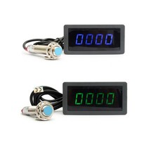타코미터 rpm측정기 알피엠측정기 RPM측정기 1/2pcs 4 디지털 LED 파란색 녹색 타코미터 RPM 속도 측정기 +, 01 1pcs Green