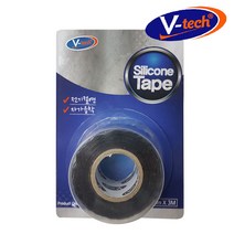 INVEN* 브이텍 V-TECH 자가융착 실리콘 테이프 25mm X 30m ( 내열 방수 공구 전기 수중 )@안전2중포장@, 흑색