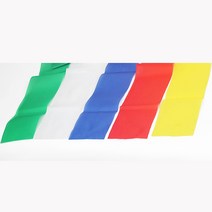 소고띠 5색상 소고 사물놀이 어깨띠 삼색띠 1개, 초록(1개)