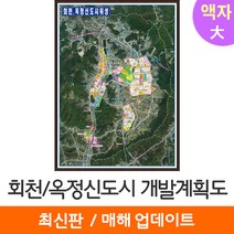 [지도코리아] 양주시 회천 옥정 도시계획도 150*210cm 액자 대형 - 양주 신도시 지구 지도 전도 개발계획도 최신판
