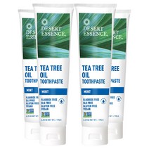 Desert Essence Tea Tree Oil Toothpaste Mint 데저트에센스 내츄럴 티 트리 오일 치약 민트 176g(6.25oz) 4팩 펄이지엥