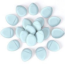 미니 핑거 퍼프 파운데이션 퍼프 디테일 메이크업 스폰지 페이스 컨실러 크림 블렌드 메이크업 도구 5/10/20 개, Blue 20pcs