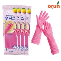 후디스 고무장갑 L (대), 후디스(L/핑크), 4개