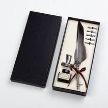 멋있는 고급스러운 스테코 니코 펜촉 호환 깃털 만년필 잉크 받침대 펜촉 세트, 상품선택, 1-깃펜-그레이