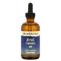 DR. MERCOLA ZINC 15 MG 3.88 FL OZ (115 ML), 단색, 한 사이즈