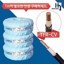 국산 전기선 CV 70SQX1C 전선 TFR-CV 절연 전력케이블 전원선 1M단위 절단