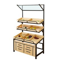 행사 매대 노점 가판대 이동식 장 과일 편의점 가게 나무 선반 진열 우드, 1.2m +홑겹